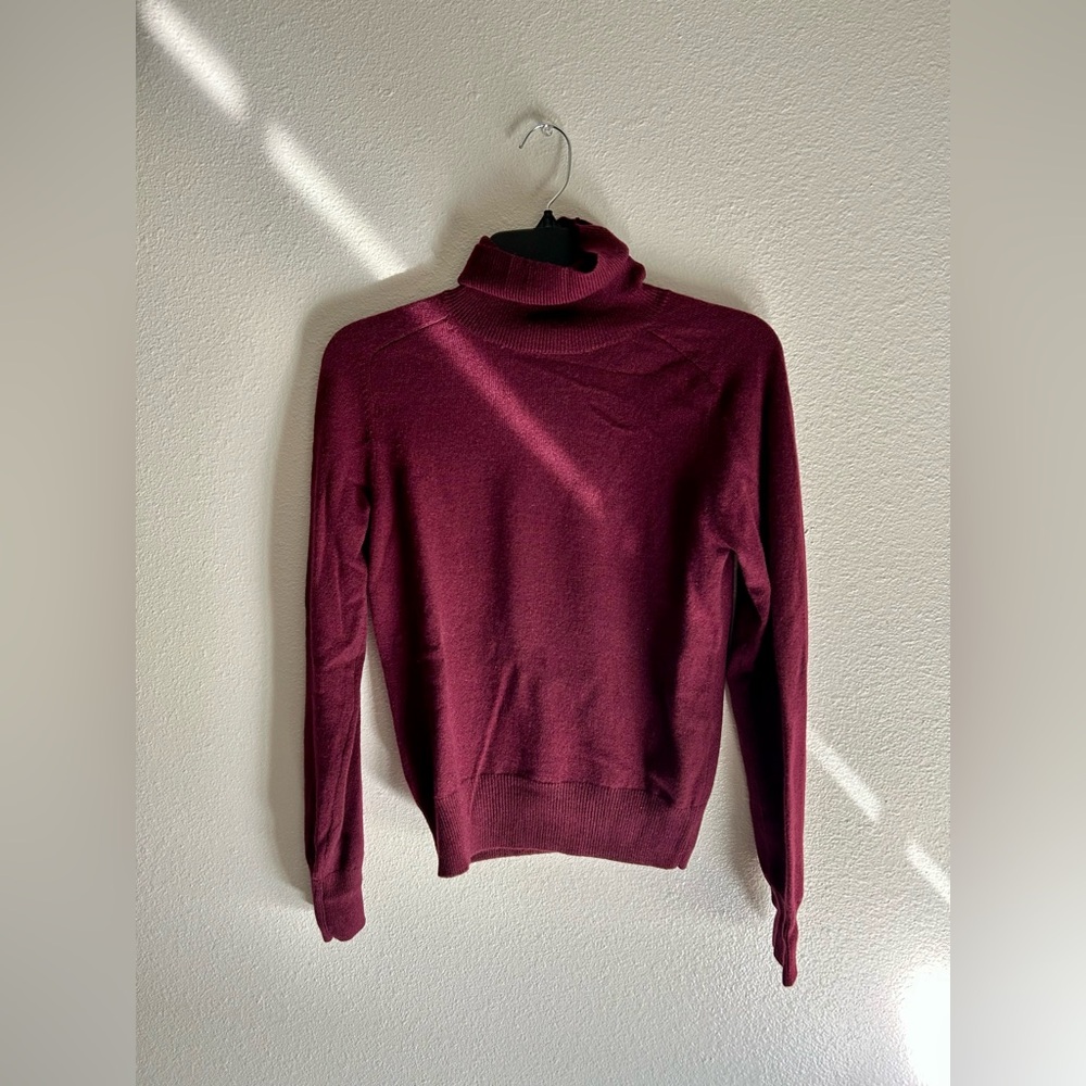 Ann Taylor Cashmere Ribbed Turtleneck Sweater